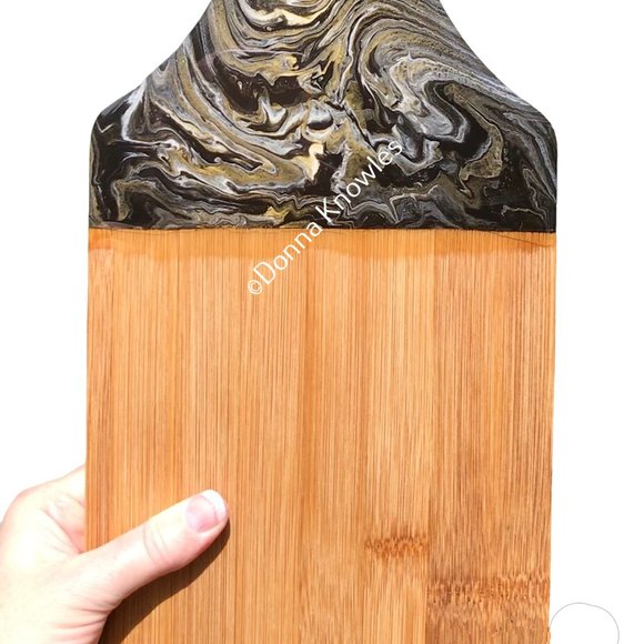 NWOT Fluid Art Bamboo Serving Paddle, Cheese Board - Picture 9 of 9